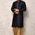 Ranak Navy Blue Art Silk Kurta Pajama