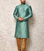 Ranak Sea Green Art Silk Kurta Pajama