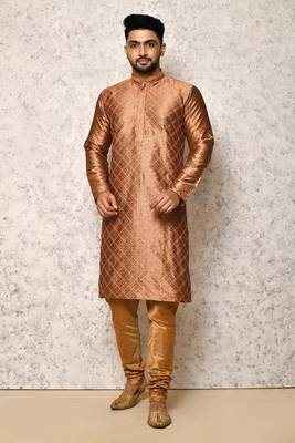 Ranak Copper Art Silk Kurta Pajama 1