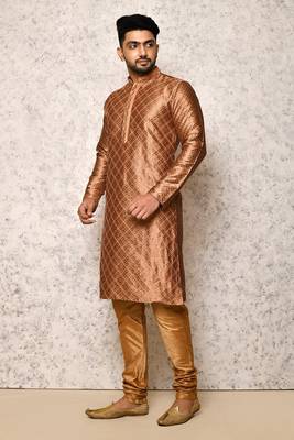 Ranak Copper Art Silk Kurta Pajama 2
