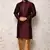 Ranak Wine Art Silk Kurta Pajama