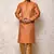 Ranak Orange Art Silk Kurta Pajama