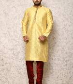 Ranak Lemon Art Silk Kurta Pajama