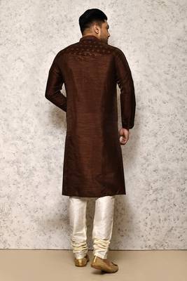 Ranak Brown Art Silk Kurta Pajama 3