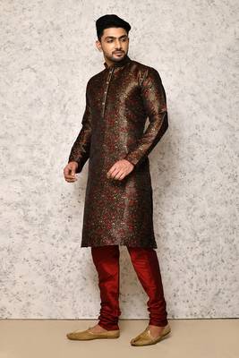 Ranak Brown Art Silk Kurta Pajama 2