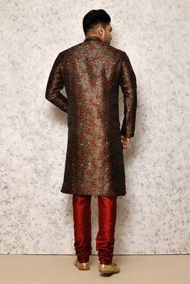 Ranak Brown Art Silk Kurta Pajama 3