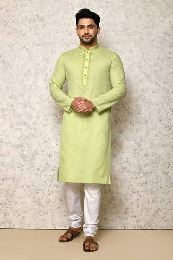 Ranak Sea Green cotton Kurta Pajama