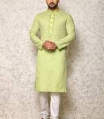 Ranak Sea Green cotton Kurta Pajama
