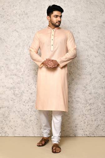 Ranak Rust cotton Kurta Pajama
