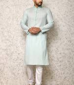 Ranak Sea Green cotton Kurta Pajama