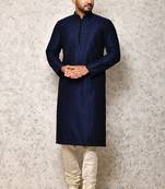 Ranak Royal Blue Art Silk Kurta Pajama