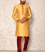 Ranak Gold Art Silk Kurta Pajama