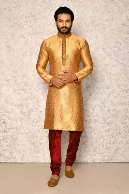 Ranak Gold Art Silk Kurta Pajama 1