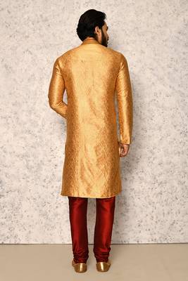 Ranak Gold Art Silk Kurta Pajama 3