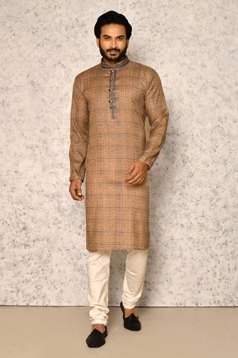 Ranak Rust Cotton & Lycra Kurta Pajama