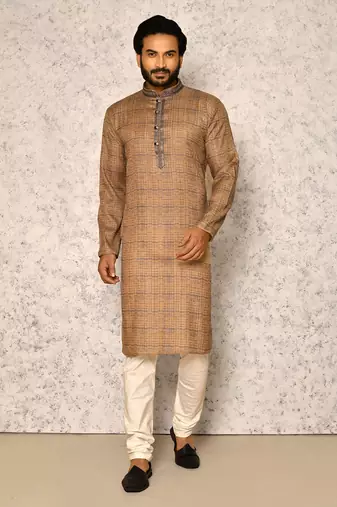 Ranak Rust Cotton & Lycra Kurta Pajama