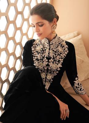 Black Georgette Embroidery Anarkali Salwar Kameez 2