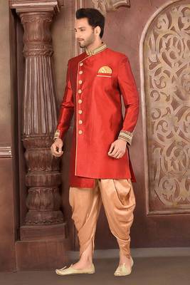 Ranak Red & Beige Silk Indo-Western 2