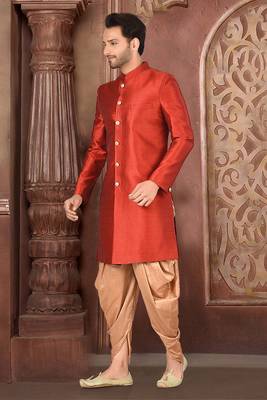 Ranak Red & Beige Silk Indo-Western 2