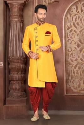 Ranak Yellow & Red Silk Indo-Western 1