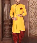 Ranak Yellow & Red Silk Indo-Western