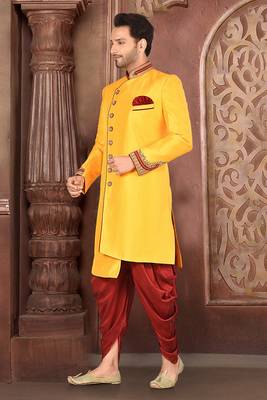 Ranak Yellow & Red Silk Indo-Western 2