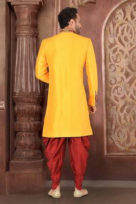 Ranak Yellow & Red Silk Indo-Western 3