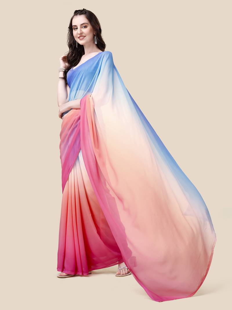 Mameraa Georgette Digital Printed Sarees