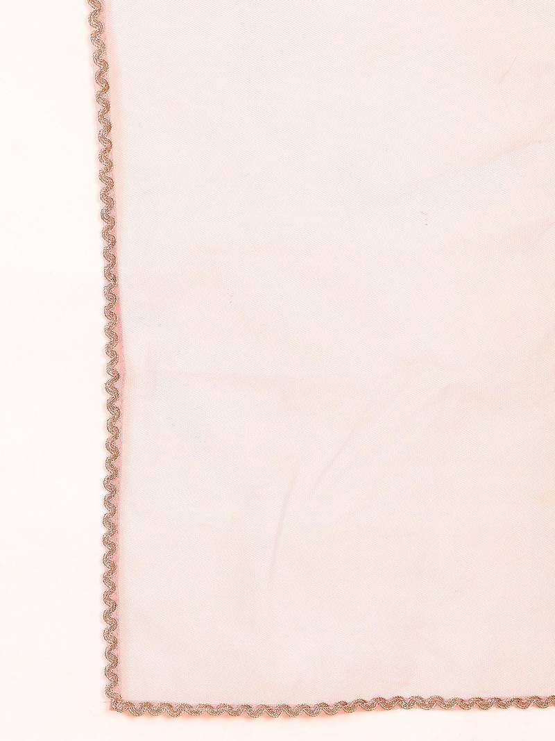 Ready To Wear Pink Art Silk Foli Print Lehenga Set