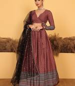 Ready To Wear MultiColor Chinon Digital Printed Lehenga Set