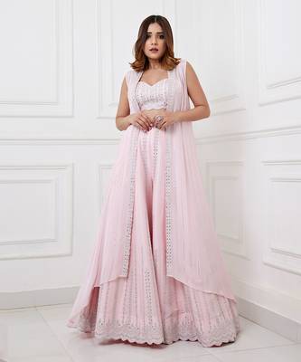 Riya pink jacket set 1