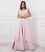 Riya pink jacket set