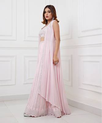 Riya pink jacket set 2