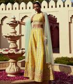 Blossom yellow plazzo set