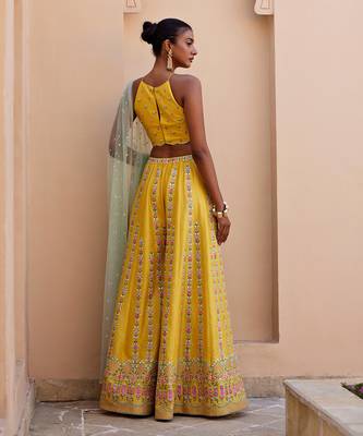 Blossom yellow plazzo set 4