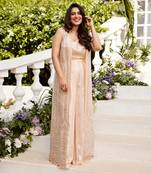 Nandani peach jacket set