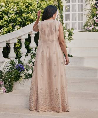 Nandani peach jacket set 5