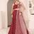 Ready To Wear Maroon Foil Printed Strap Neck Style Lehenga Set