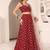 Ready To Wear Maroon Foil Printed Strap Neck Style Lehenga Set