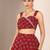 Ready To Wear Maroon Foil Printed Strap Neck Style Lehenga Set