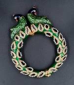 Gold plated ethnic rajasthani pearl studded bangles for women