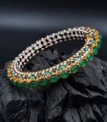 Gold plated ethnic rajasthani pearl studded bangles for women