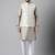 Mouse grey weaving work jacquard silk kurta koti set with pyjama