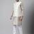 Mouse grey weaving work jacquard silk kurta koti set with pyjama