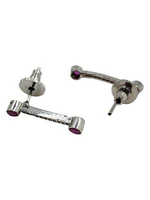 Silver-plated cz stone-studded brass jewellery set 4