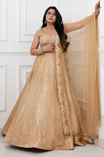 Mia Gold Lehenga Set