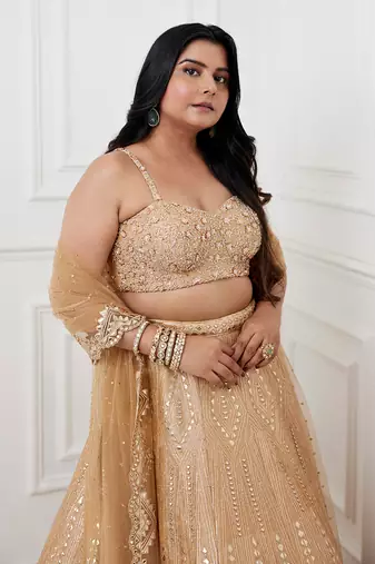 Mia Gold Lehenga Set