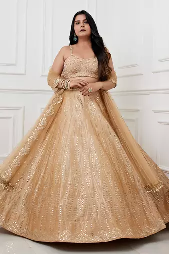 Mia Gold Lehenga Set