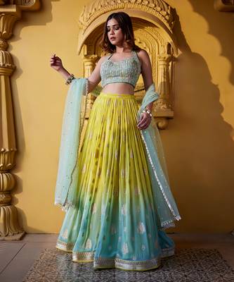 Shaded Jamewar Lehenga Set 1