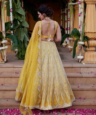 Yellow Mia Lehenga Set 4